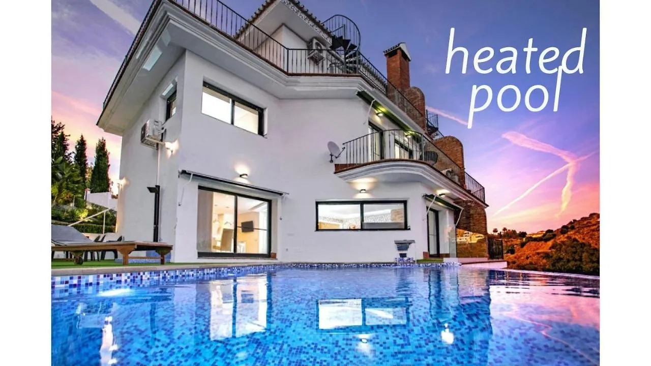 Luxury Villa With Sea Views - Heated Pool-Jacuzzi Benalmadena