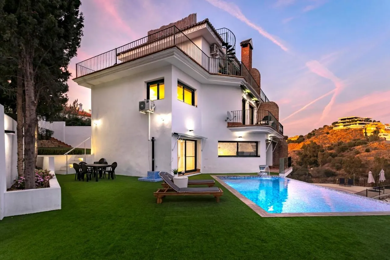 Luxury Villa With Sea Views - Heated Pool-Jacuzzi Benalmadena